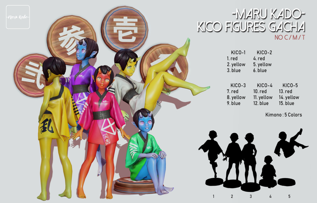 {-Maru Kado-} KICO figures Gacha