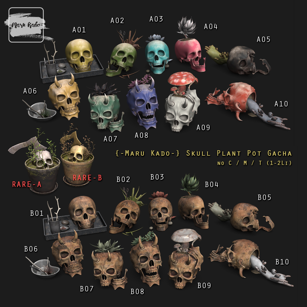 {-Maru Kado-} Skull Plant Pot Gacha