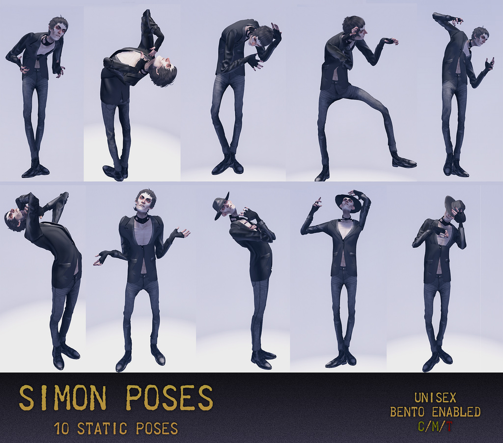 Simon poses