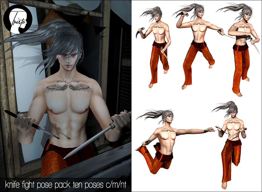 Triste Knife Fight Pose Pack