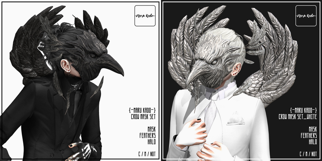 {-Maru Kado-} Crow Mask set