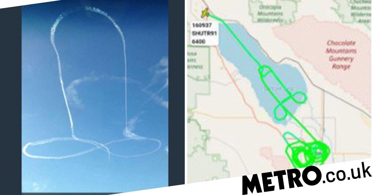 Marine pilots investigated for 'drawing a giant penis in the sky' | Metro News