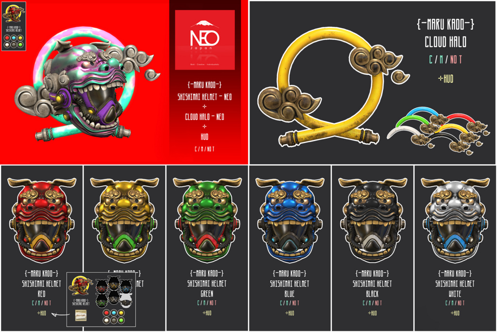 {-Maru Kado-} SHISHIMAI helmet