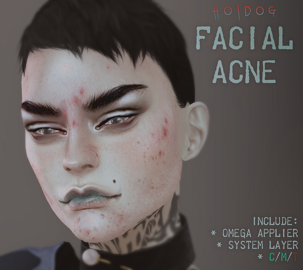 Facial acne tattoo