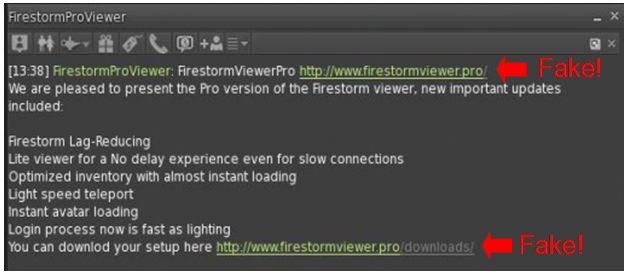 Firestorm: fake website and downloads warning – Inara Pey: Living in a Modem World