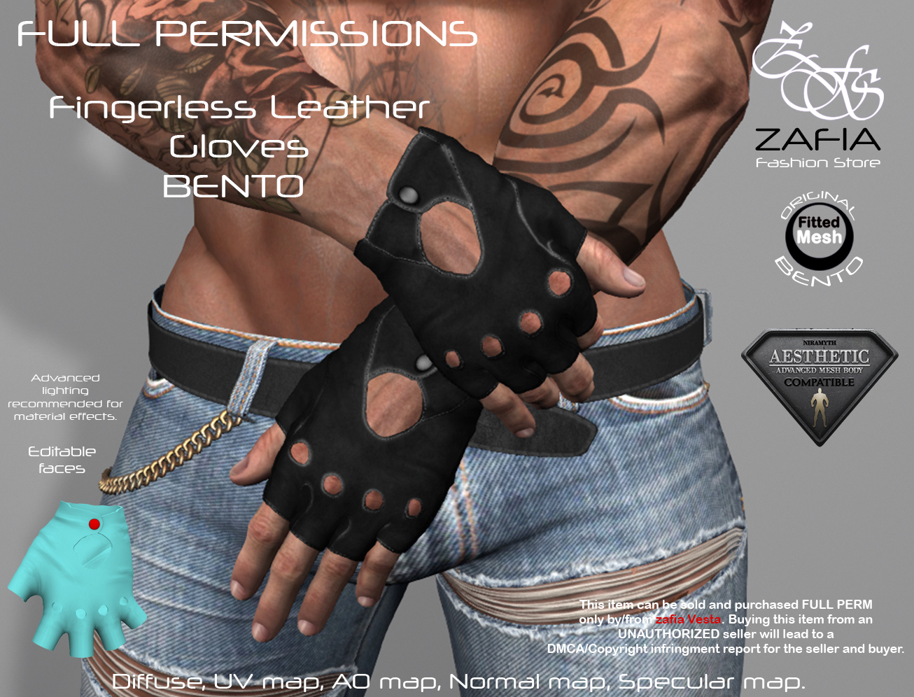 Full Perm ZAFIA Fingerless Leather Gloves BENTO-Aesthetic & Gianni. – ZAFIA Fashion Store