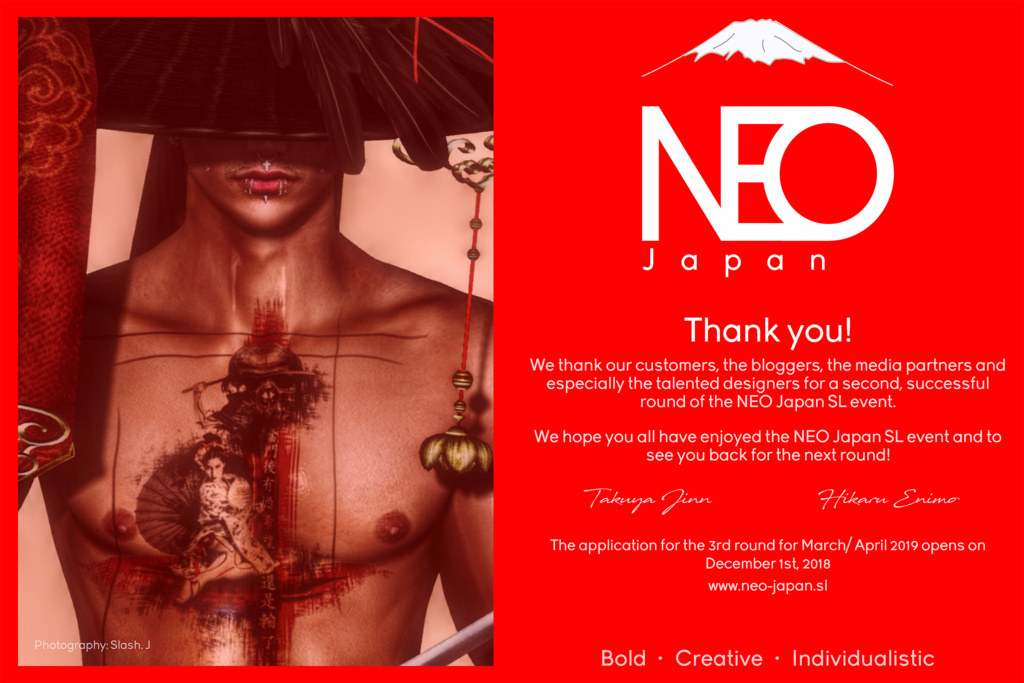 THANK YOU, for NEO-Japan Event September 2018