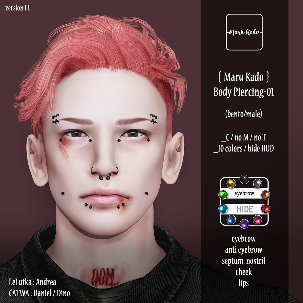 {-Maru Kado-} Body Piercing-01 (bento/male)