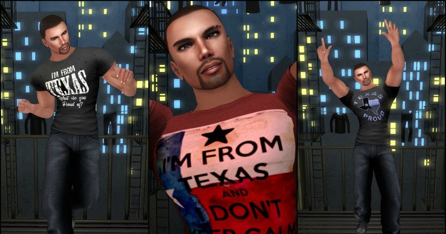 The Many Faces Of Mel: #552 - MacMoragh an Gabha Fashions - Men's Texas T's!