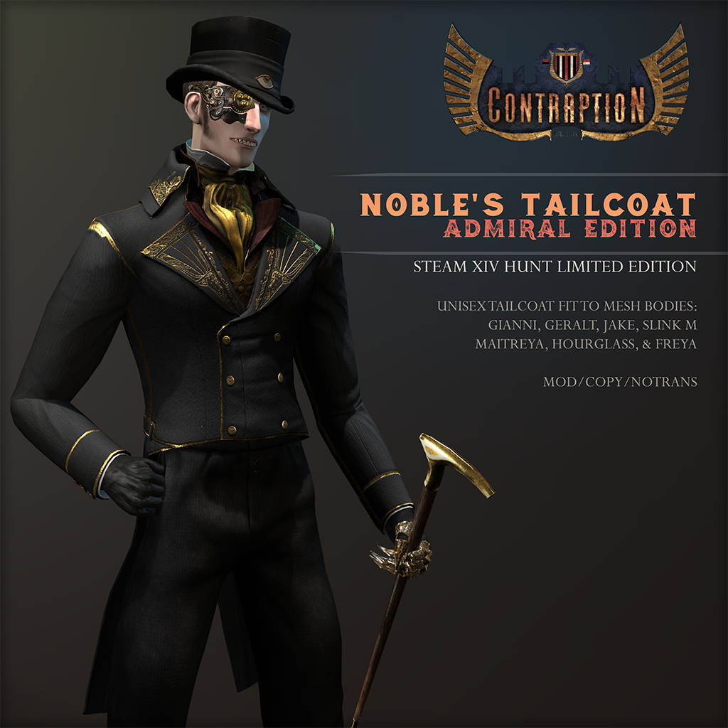 CONTRAPTION @ STEAM XIV HUNT 2019: Noble's Tailcoat *ADMIRAL* Edition!
