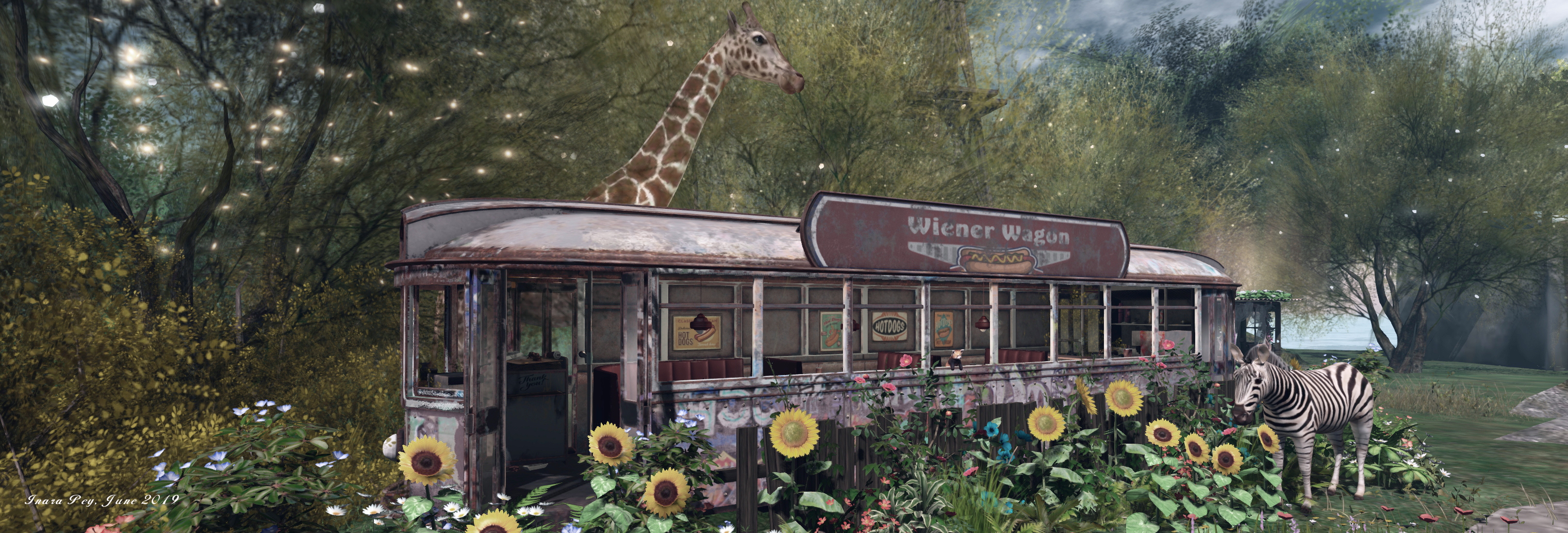 A Small Town Green in Second Life – Inara Pey: Living in a Modem World