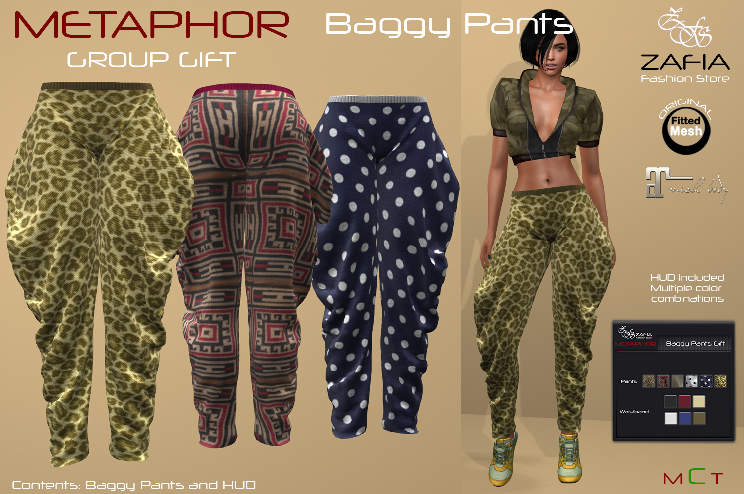 GROUP GIFT-METAPHOR Baggy Pants. – ZAFIA Fashion Store