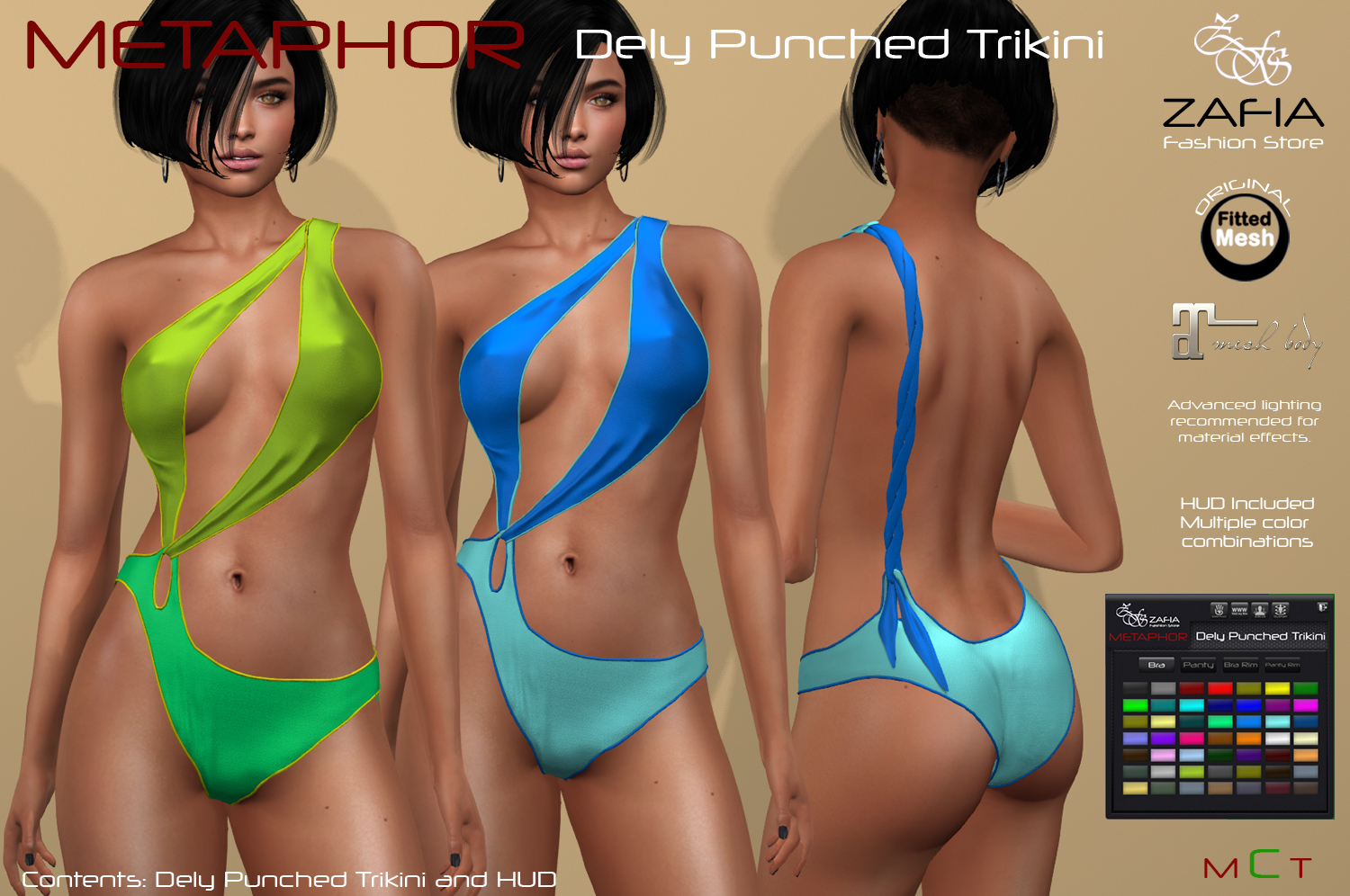 METAPHOR-Dely Punched Trikini-Maitreya – ZAFIA Fashion Store