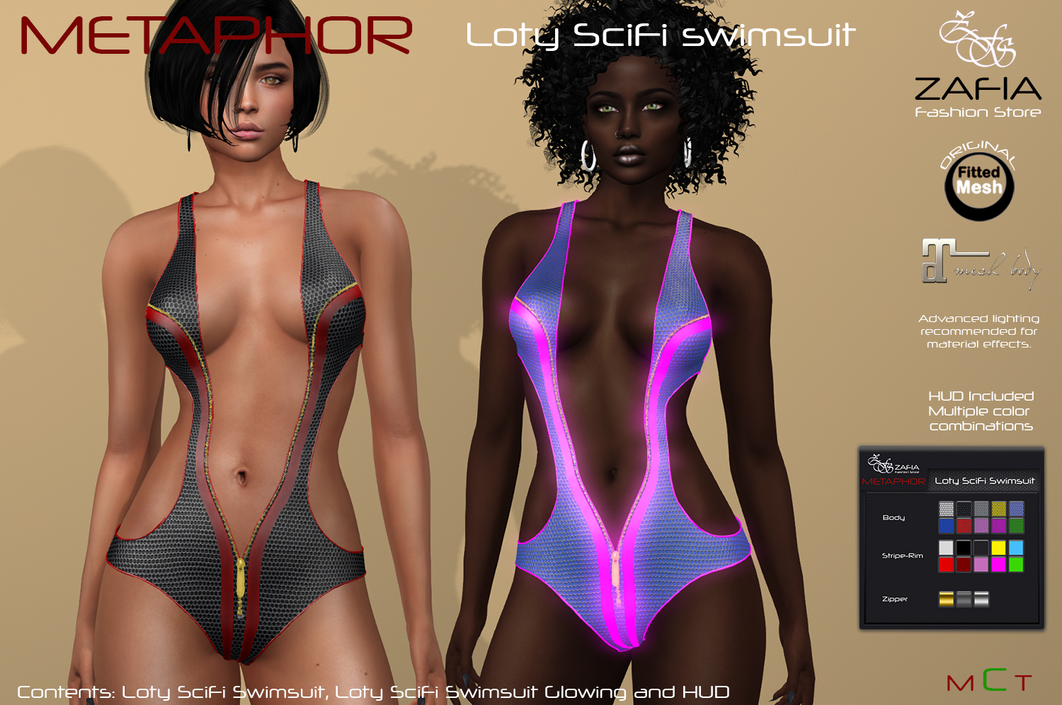 METAPHOR-Loty SciFi Swimsuit-Maitreya – ZAFIA Fashion Store