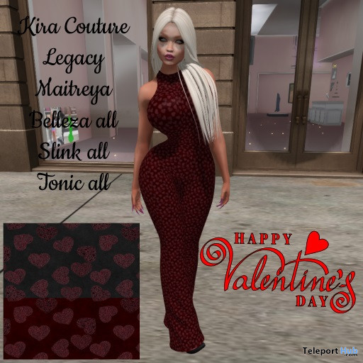 Beatrice St. Valentine Day Jumpsuit February 2020 Gift by Kira Couture | Teleport Hub - Second Life Freebies