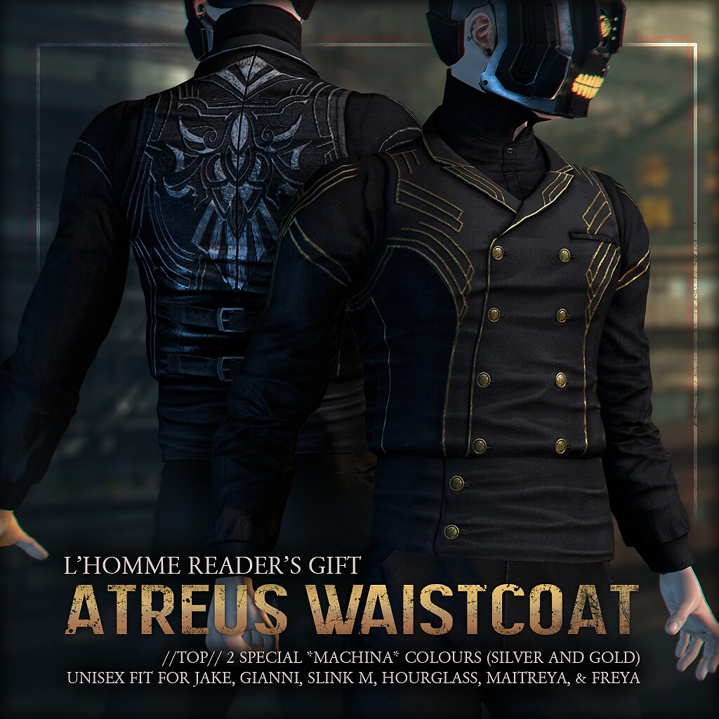 L'HOMME FEB 2020 GROUP GIFT: Atreus Waistcoat *MACHINA* edition