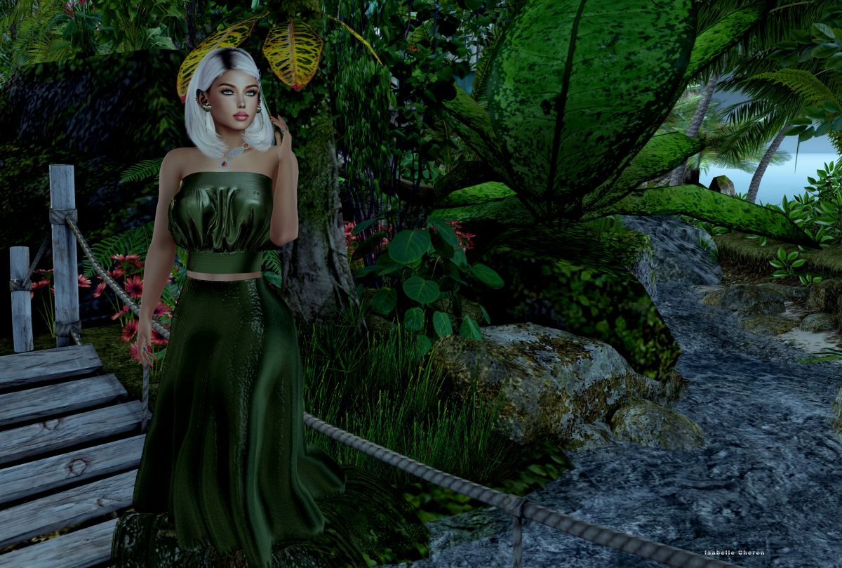 Jumo dress in jungle – Isabelle Cheren