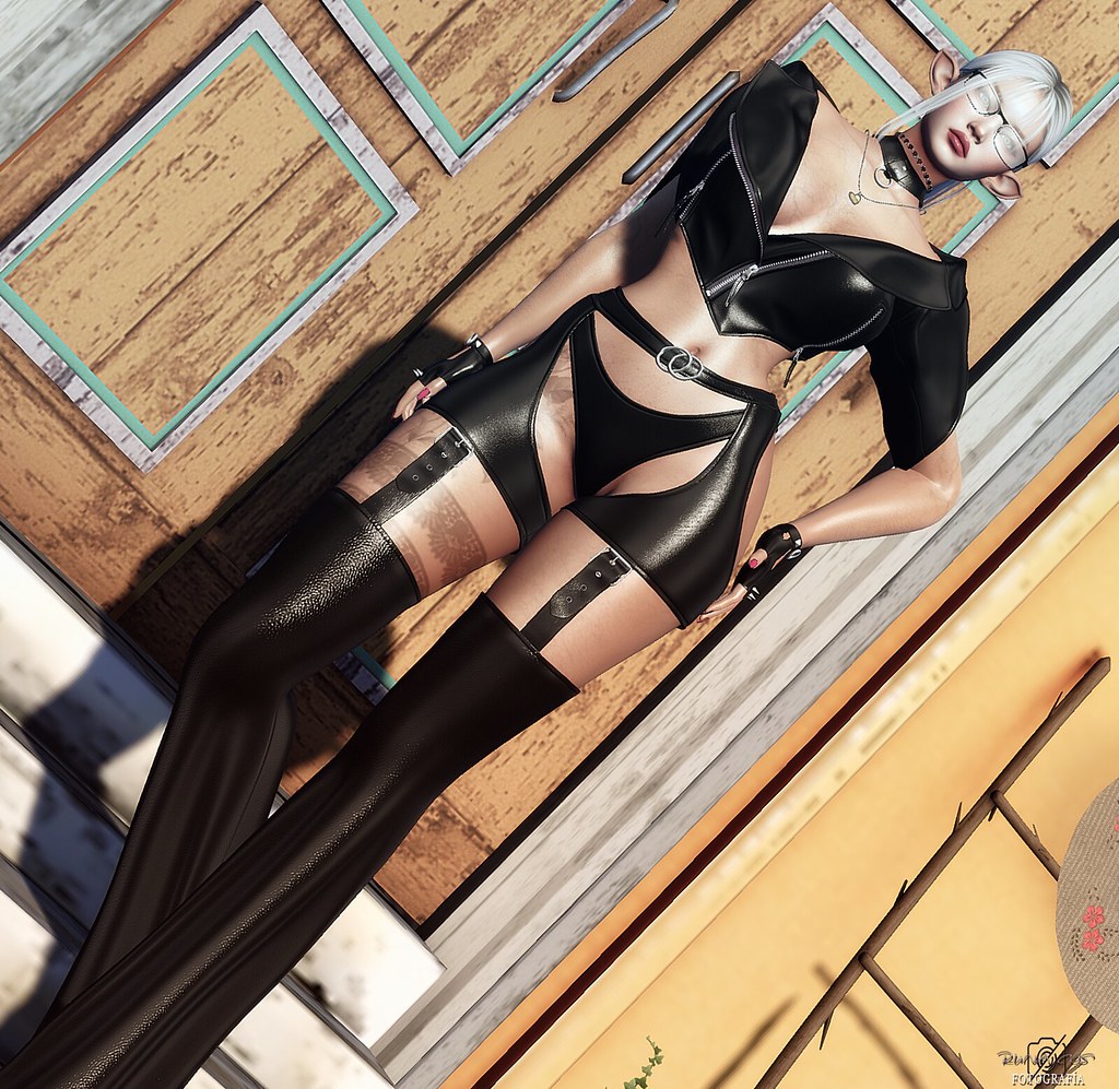3481 | {Le'La} Dark Dusky Black Outfit Pants | Jacket | Heel… | Flickr